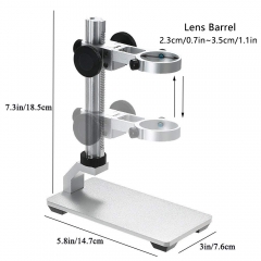 Aluminum Alloy Stand Holder for USB/Wi-Fi Digital Microscope, Bysameyee Universal Diameter Metal Mount with Microscope Carrying Case